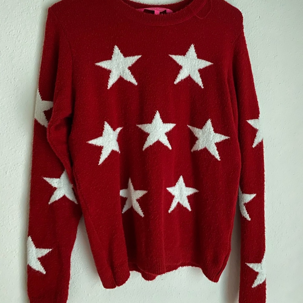 Red and White Star Sweater